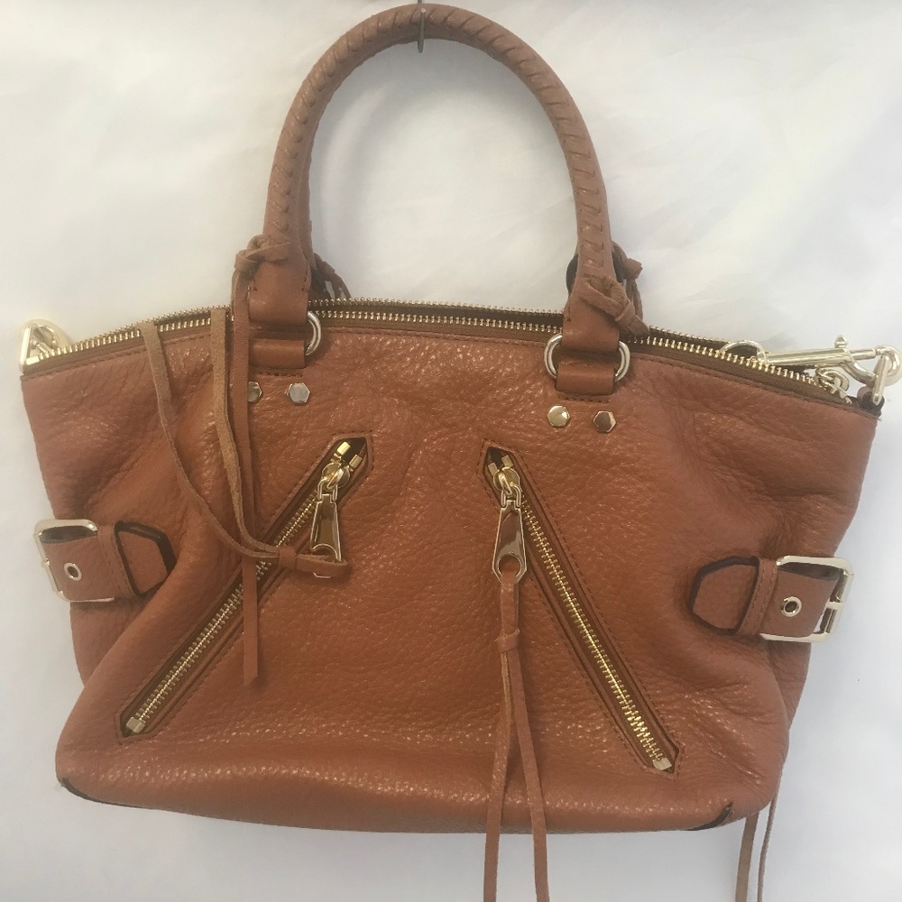 Rebecca Minkoff Almond w/ Gold hardware Moto Satchel Top Handle Bag w/dustbag